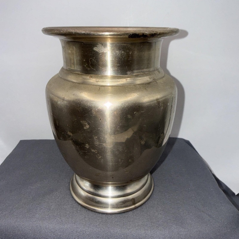 Restoration hardware Le Grand Rose Bud distressed silver vase 5.75"